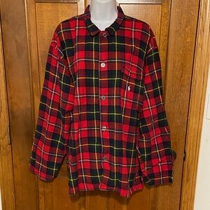 Polo Ralph Lauren Buttons Down Multi-color Plaid Sleep Shirt Pajama Top Mens L